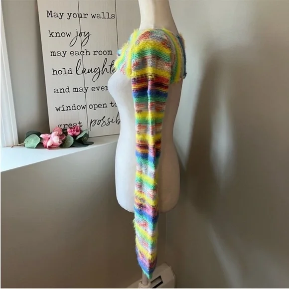 Wild Fable Multicolor Long Sleeve Party Shrug Sweater - Picture 4 of 7